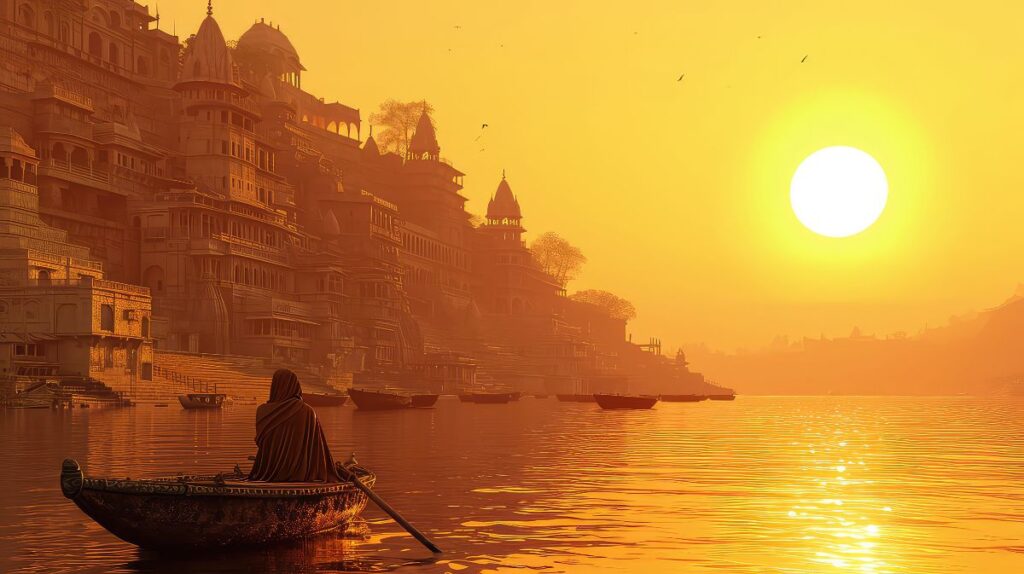 Varanasi-Ghat-Sacred-Sunrise-Wallpaper-Mural